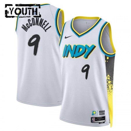Camiseta Niños Indiana Pacers TJ McConnell 2024-25 Nike City Edition Blanco Swingman